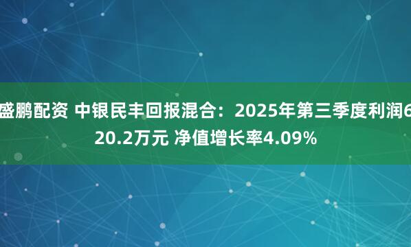 盛鹏配资 中银民丰回报混合：2025年第三季度利润620.2万元 净值增长率4.09%